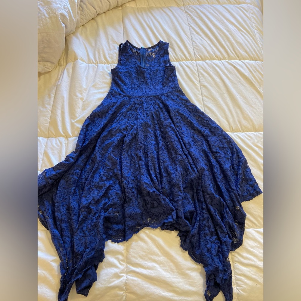 Girls boho navy dress size 10